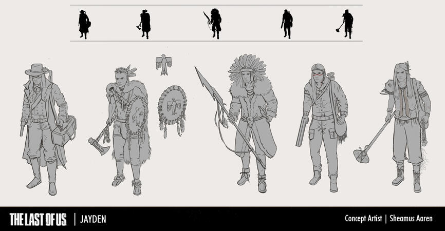The last of us native DLC costume design iterations